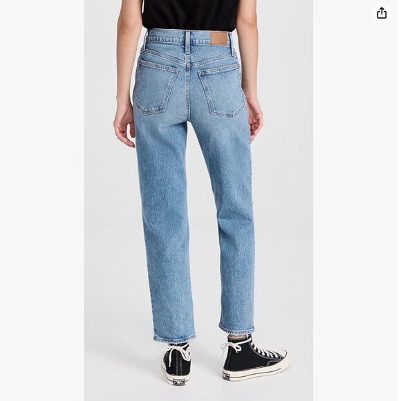 NWT Madewell Jeans Womens The Perfect Vintage Straight Distressed - Picture 4 of 9